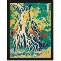 Artery8 Wall Art Print Katsushika Hokusai Japan Mount Kurokami Large Framed Wall Décor Art in Brown | Size: W18" x H24"