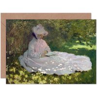 Artery8 Claude Monet Springtime Camille Doncieux Nature Portrait Card
