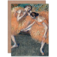 Artery8 Edgar Degas Two Dancers Fine Art Greetings Card