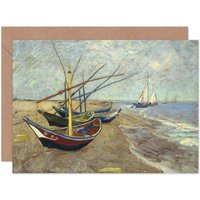 Artery8 Van Gogh Fishing Boats Beach Saintes Maries Coastal Card