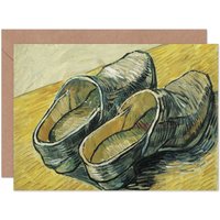 Artery8 Vincent Van Gogh Pair Leather Clogs Blank Art Card