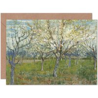 Artery8 Vincent Van Gogh Pink Orchard Blank Art Card