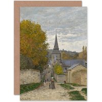 Artery8 Monet Street In Sainte Adresse 1867 Painting Fine Art Greetings Card