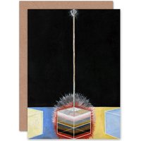 Artery8 Hilma Af Klint Group Ix No 27 Uw The Dove Abstract Fine Art Greetings Card in Black