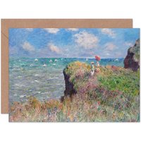 Artery8 Claude Monet Cliff Walk At Pourville Coastal Landscape Card