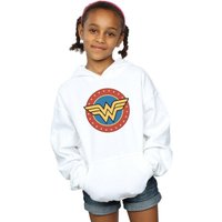 Wonder Woman Girl's Logo Hoodie in White | Size: 7-8 Years
