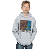 Star Wars Boy's Chewbacca Roar Pop Art Hoodie in Grey | Size: 9 Years