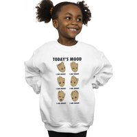 Marvel Girl's Guardians Of The Galaxy Groot Today´s Mood Sweatshirt in White | Size: 7-8 Years