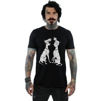 Disney Men's 101 Dalmatians Family T-Shirt in Black | Size: Medium