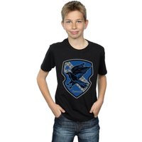 Harry Potter Boy's Ravenclaw Crest Flat T-Shirt in Black | Size: 5-6 Years