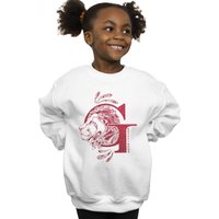 Harry Potter Girl's Gryffindor Glitter Sweatshirt in White | Size: 5-6 Years