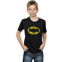 DC Comics Boy's Batman TV Series Distressed Logo T-Shirt in Black | Size: 9 Years