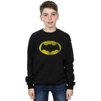 DC Comics Boy's Batman TV Series Distressed Logo Sweatshirt in Black | Size: 9 Years