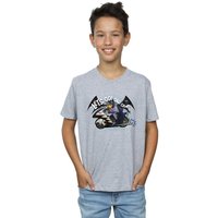 DC Comics Boy's Batman TV Series Bat Bike T-Shirt in Grey | Size: 12-13 Years