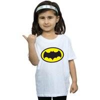 DC Comics Girl's Batman TV Series Logo Cotton T-Shirt in White | Size: 9 Years