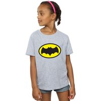 DC Comics Girl's Batman TV Series Logo Cotton T-Shirt in Grey | Size: 9 Years