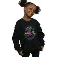 Harry Potter Girl's Neon Hogwarts Crest Sweatshirt in Black | Size: 9 Years