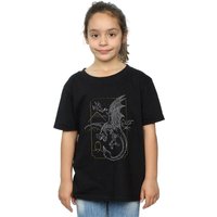 Dragon Line Art Cotton T Shirt