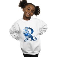 Harry Potter Girl's Ravenclaw Raven Sweatshirt in White | Size: 12-13 Years