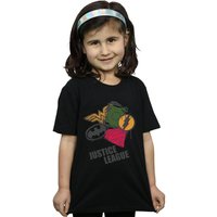Justice League Spray Logos Cotton T Shirt