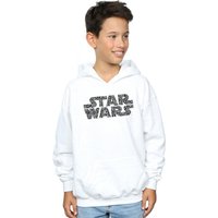 Star Wars Boy's Paisley Logo Hoodie in White | Size: 5-6 Years