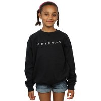 Friends Girl's Text Logo Sweatshirt in Black | Size: 5-6 Years