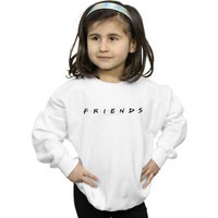 Friends Girl's Text Logo Sweatshirt in White | Size: 7-8 Years