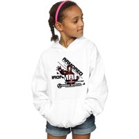 Marvel Girl's Avengers Iron Man Armoured Avenger Hoodie in White | Size: 12-13 Years