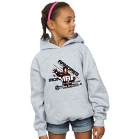Marvel Girl's Avengers Iron Man Armoured Avenger Hoodie in Grey | Size: 7-8 Years