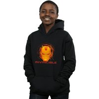 Marvel Boy's Avengers Iron Man Invincible Hoodie in Black | Size: 12-13 Years