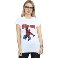 Spider-Man Women's Leap T-Shirt in White | Size: Large