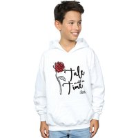 Disney Boy's Tale As Old As Time Rose Hoodie in White | Size: 5-6 Years