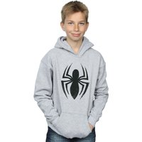 Marvel Boy's Spider-Man Ultimate Spider Logo Hoodie in Grey | Size: 5-6 Years