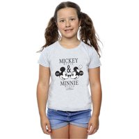 Disney Girl's Crush Mondays Mickey & Minnie Mouse Cotton T-Shirt in Grey | Size: 12-13 Years
