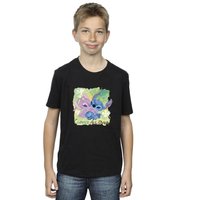 Disney Boy's Lilo & Stitch St Patrick´s Day Clover T-Shirt in Black | Size: 9 Years
