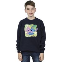 Disney Boy's Lilo & Stitch St Patrick´s Day Clover Sweatshirt in Navy | Size: 3-4 Years