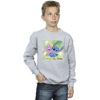 Disney Boy's Lilo & Stitch St Patrick´s Day Clover Sweatshirt in Grey | Size: 7-8 Years
