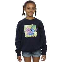 Disney Girl's Lilo & Stitch St Patrick´s Day Clover Sweatshirt in Navy | Size: 9 Years