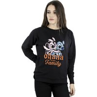 Disney Women's Lilo & Stitch Ohana Angel Hug Sweatshirt in Black | Size: Large
