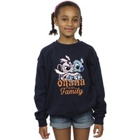 Disney Girl's Lilo & Stitch Ohana Angel Hug Sweatshirt in Navy | Size: 12-13 Years