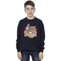 Disney Boy's Lilo & Stitch Ohana Pineapple Sweatshirt in Navy | Size: 3-4 Years
