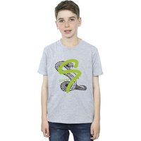 Harry Potter Boy's Slytherin Pop Spray T-Shirt in Grey | Size: 3-4 Years
