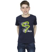 Harry Potter Boy's Slytherin Pop Spray T-Shirt in Navy | Size: 9 Years