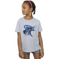 Harry Potter Girl's Ravenclaw Pop Spray Cotton T-Shirt in Grey | Size: 3-4 Years