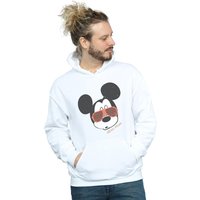 Disney Men's Mickey Mouse Sunglasses Hoodie in White | Size: Small