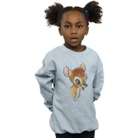 Disney Girl's Bambi Drawing Sweatshirt in Grey | Size: 12-13 Years