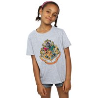 Hogwarts Crest Gold Ink Cotton T Shirt