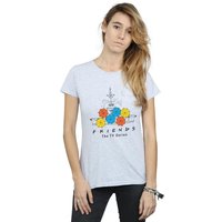 Friends Women's Fountain & Umbrellas Cotton T-Shirt in Grey | Size: Small