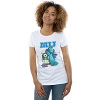 Disney Women's Monsters University Poster Cotton T-Shirt in White | Size: Small
