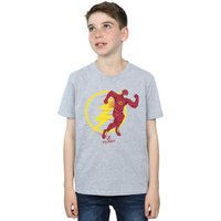 DC Comics Boy's The Flash Running Emblem T-Shirt in Grey | Size: 12-13 Years